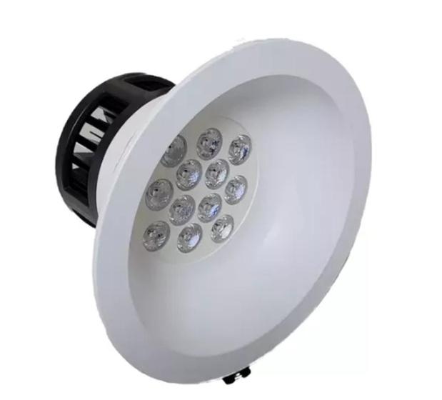 Imagem de Kit 4 Luminária Cob Led Circular Embutir 12w 6500k Bivolt