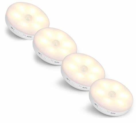 Imagem de Kit 4 Luminárias Led Sem Fio Com Sensor de Presença Luzes