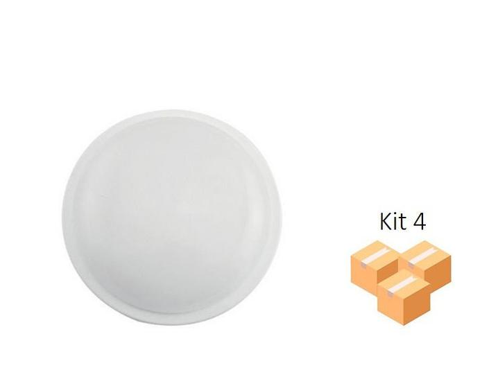 Imagem de Kit 4 Luminárias Redonda Led Branca 15W 6000k Bivolt Ip65