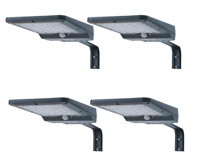 Kit 4 Luminarias Solares Integradas 1200 Lumens 6500K Ecoforce