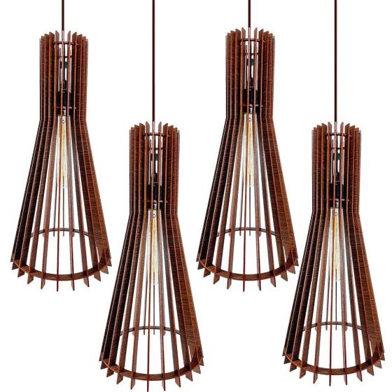 Kit 4 Lustre Luminária De Teto Para Varanda Sala De Estar