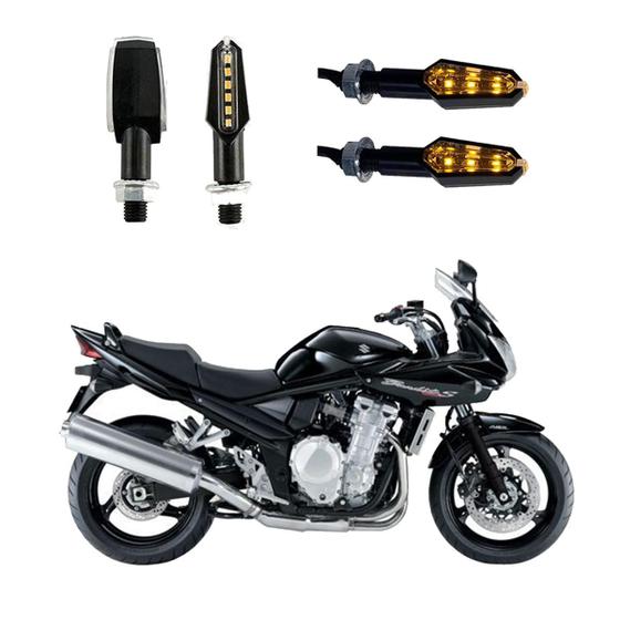 Imagem de KIT 4 Luz Seta Esportiva Pisca de Led Modelo P29 Para Moto BANDIT 1250 Ano 2010 2011 2012 2013 2014 2015