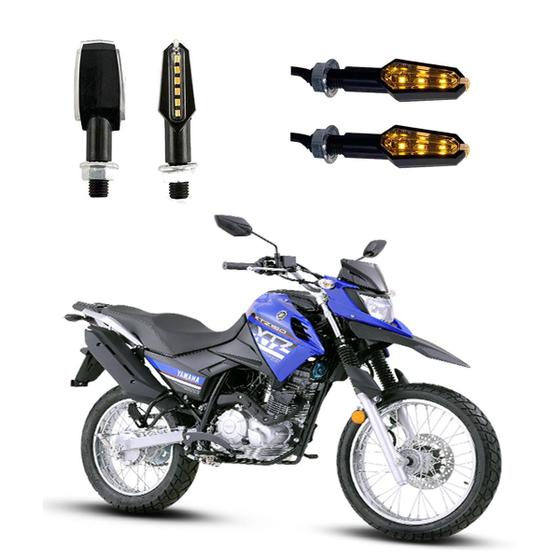 Imagem de KIT 4 Luz Seta Esportiva Pisca de Led Modelo P29 Para Moto XTZ 150 ANO 2004 2005 2006 2007 2008 2009