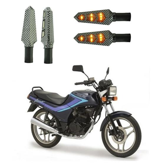 Imagem de KIT 4 Luz Seta Esportiva Universal Pisca Led de Carbono Modelo P03C Moto Honda CBX 150 2016 2017 2018 2019 2020 2021