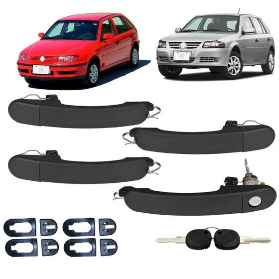 Kit 4 Maçanetas Externa c/Chave Valeo Gol G3 G4 4 Portas - Felux ...