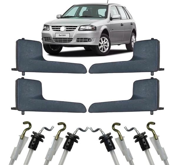 Kit 4 Maçanetas Interna Gatilho Porta Gol G4 Parati Cinza - SHALOMCAR ...