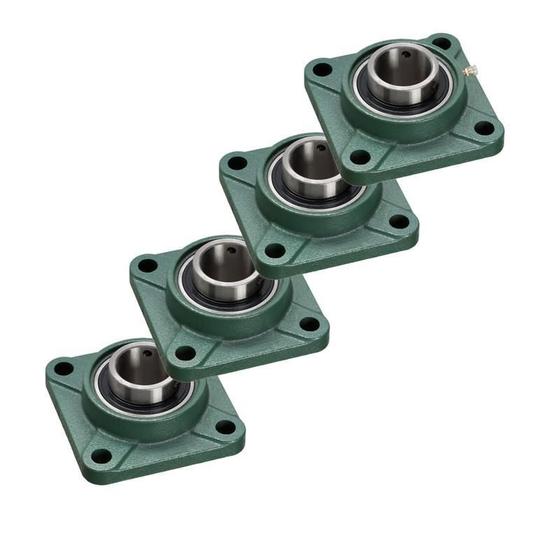 Imagem de Kit 4 Mancal Quadrado Com Rolamento Ucf206 30Mm