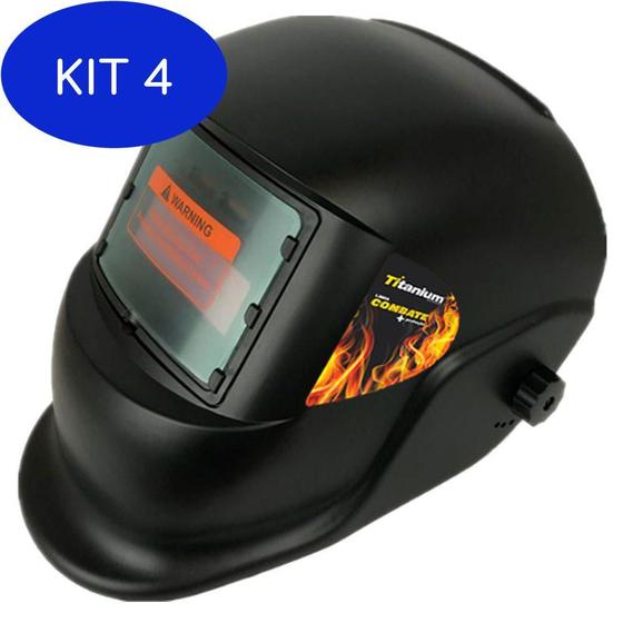 Kit 4 Máscara Solda Escurecimento Automática Eletronica - Titanium ...