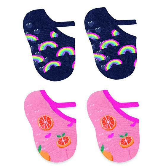 Kit 4 Meias Sapatilha Antiderrapante Bebê - SELENE Imagem de Kit 4 Meias Sapatilha Antiderrapante Bebê - SELENE