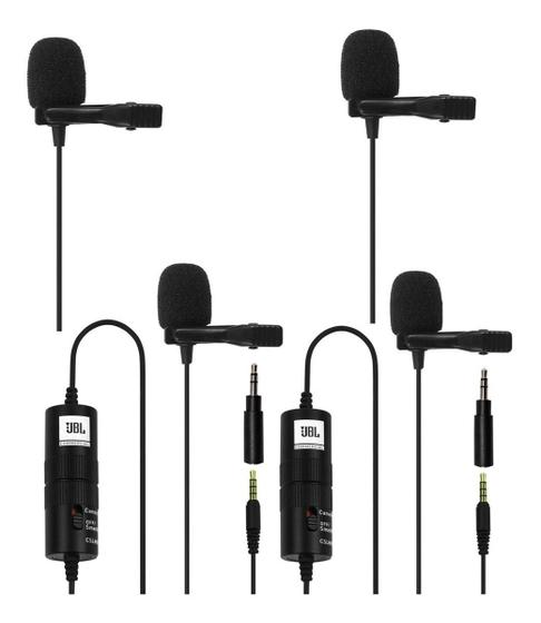 Imagem de Kit 4 Microfones de Lapela JBL CSLM20B Bateria - Preto