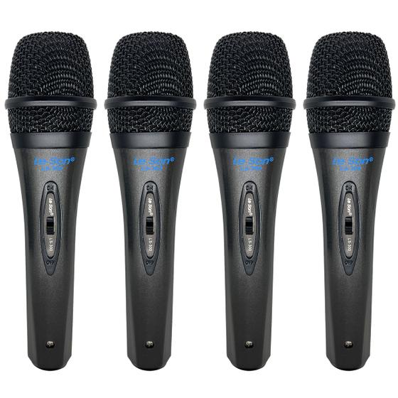 Imagem de Kit 4 Microfones Dinâmicos Le Son Ls-300 - Com Fio