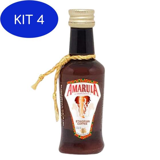 Imagem de Kit 4 Mini Bebida Licor Amarula Ethiopian Coffee 50Ml