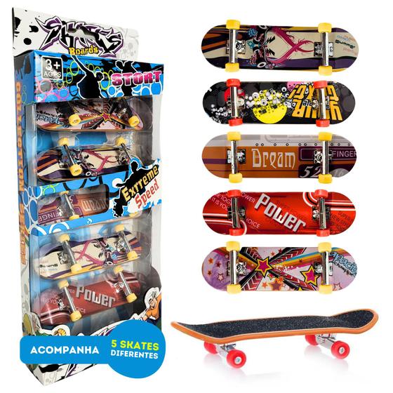 Imagem de Kit 4 Mini Skate De Dedo Profissional Deck C/lixa Ferramentas