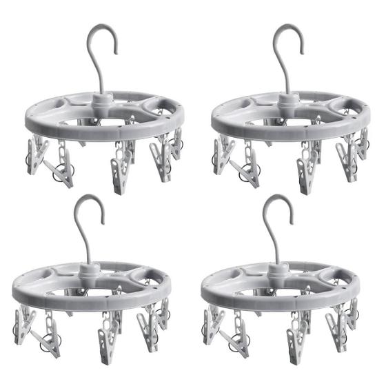 Imagem de Kit 4 Mini Varal Varalzinho Com 12 Clips Para Roupa Íntimas