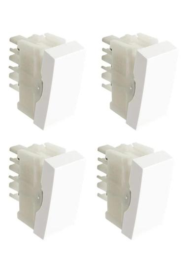 Imagem de Kit 4 Modulo Interruptor Simples Branco Alumbra Inova Pro