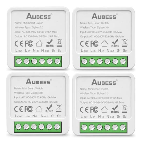 Imagem de Kit 4 Módulos Interruptor Zigbee Mini Alexa Google Home