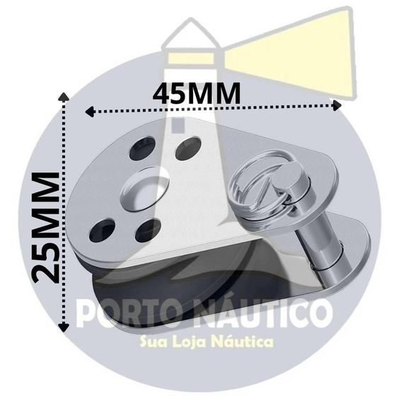 Imagem de Kit 4 Moitão 45 Com Roldana De Nylon 6Mm