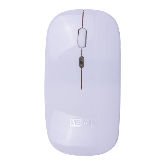 Imagem de Kit 4 Mouse Óptico Sem Fio Wireless Ergonômico Branco