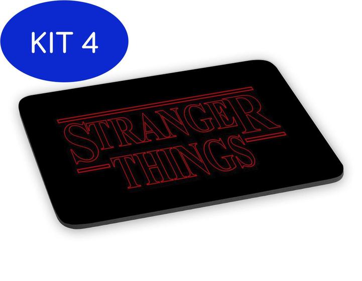 Kit 4 Mouse Pad Personalizado Stranger Things Série Seriado Tv - Fm ...