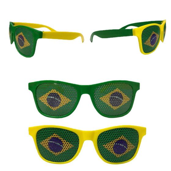 Imagem de Kit 4 Óculos Verde E Amarelo Copa Do Mundo