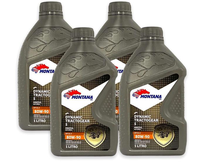 Imagem de Kit 4 Óleos 80w90 Api GL-5 Mineral DYNAMIC TRACTORGEAR 5 API