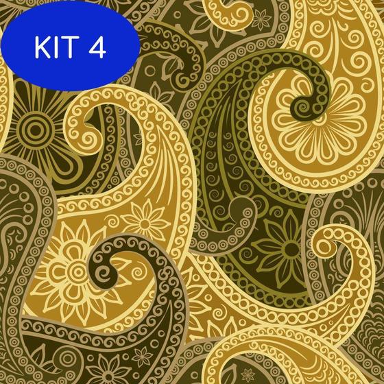 Kit 4 Papel De Parede Adesivo Indiano 0003- 3M X 0,58Cm - Paredes ...