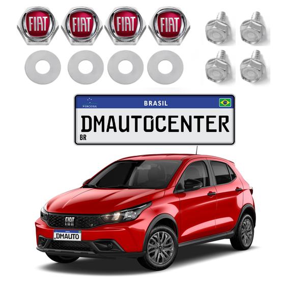 Kit 4 Parafusos De Fixar Placa de Carro com Emblema Fiat Universal para Carro Fiat Menor preço em Kit 4 Parafusos De Fixar Placa de Carro com Emblema Fiat Universal para Carro Fiat