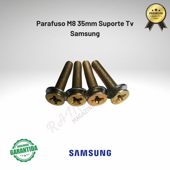 Kit 4 Parafusos M8 35mm Suporte Samsung Tv 43 50 55 58 60 65 Menor preço em Kit 4 Parafusos M8 35mm Suporte Samsung Tv 43 50 55 58 60 65