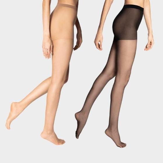 Imagem de Kit 4 Pares Meia Calça Fio 15 News Com Lycra Loba Lupo
