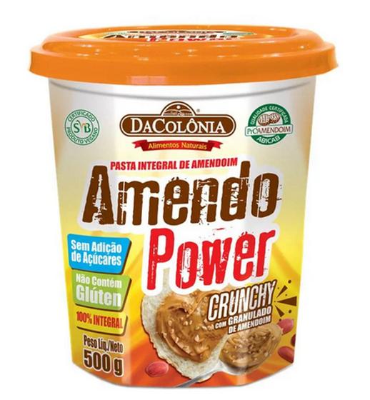 Kit 4 pasta de amendoim crunchy com granulado de amendoim 500g amendopower Menor preço em Kit 4 pasta de amendoim crunchy com granulado de amendoim 500g amendopower