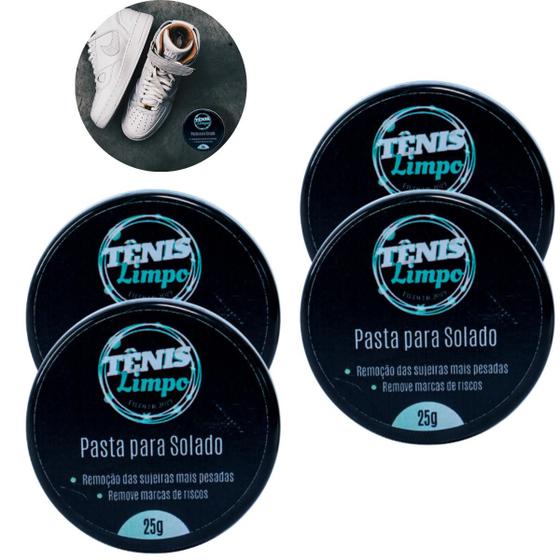 Kit 4 Pastas P/ Limpar Solado Sola Tênis Sapato Tira Manchas Menor preço em Kit 4 Pastas P/ Limpar Solado Sola Tênis Sapato Tira Manchas