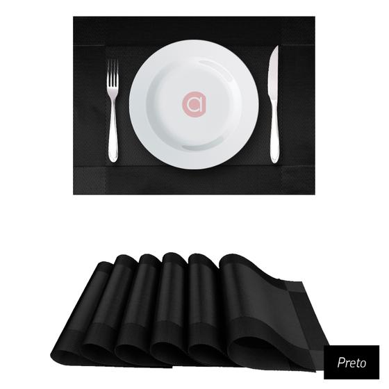 Kit 4 pçs Jogo Americano de Mesa - Colorê - Preto Menor preço em Kit 4 pçs Jogo Americano de Mesa - Colorê - Preto