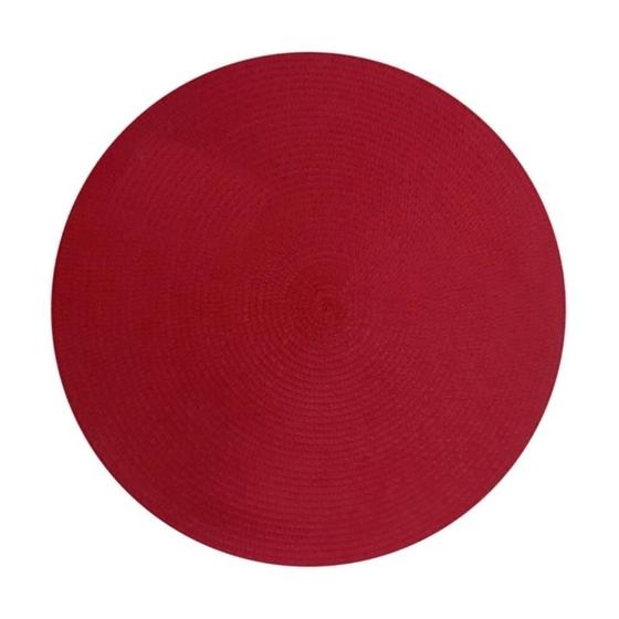 Imagem de Kit 4 Pçs Lugar Americano Manaus Redondo 38cm Vermelho Niazitex