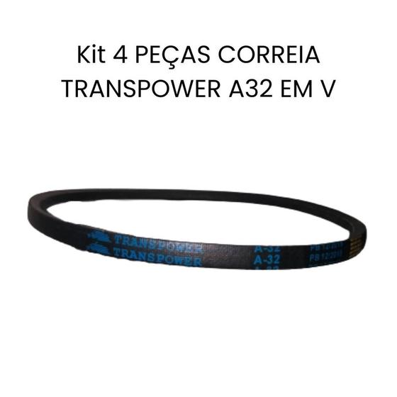 Imagem de Kit 4 PEÇAS CORREIA TRANSPOWER A-32 EM V