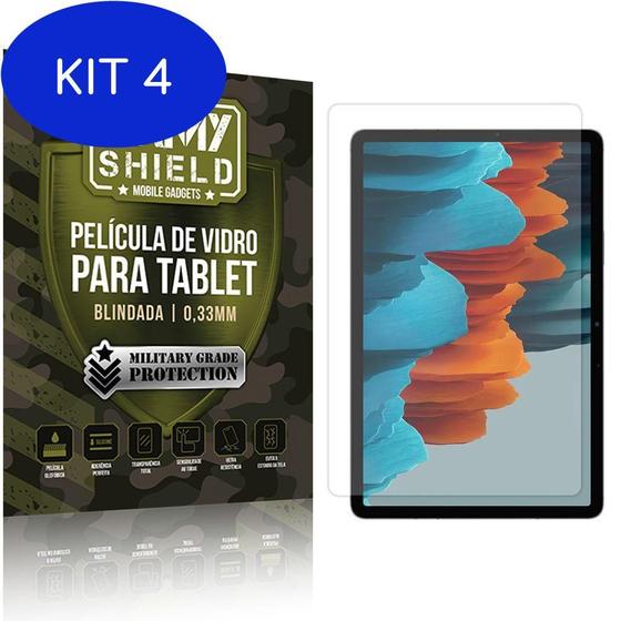 Imagem de Kit 4 Película De Vidro Galaxy Tab S7 Plus 12.4' T970 -