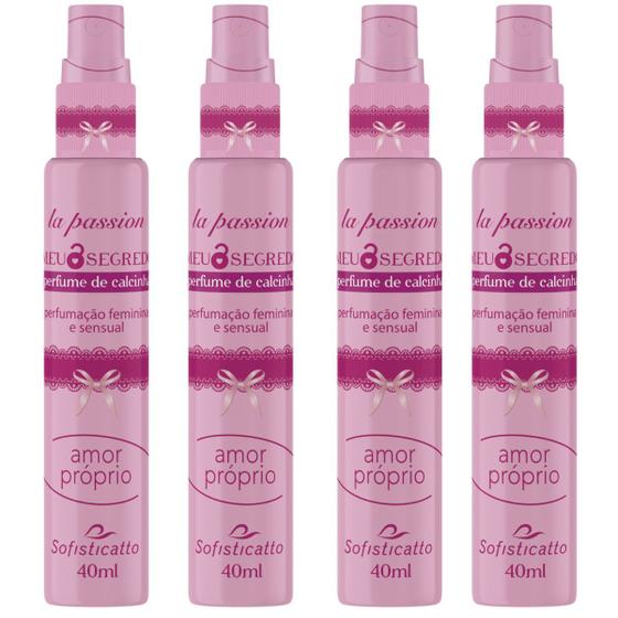 Imagem de Kit 4 Perfume Calcinha Amor Proprio Feminino Intimo Atacado