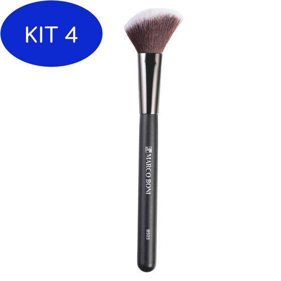 Kit 4 Pincel Para Aplicação De Base Líquida E Pó Compacto - Marco Boni ...
