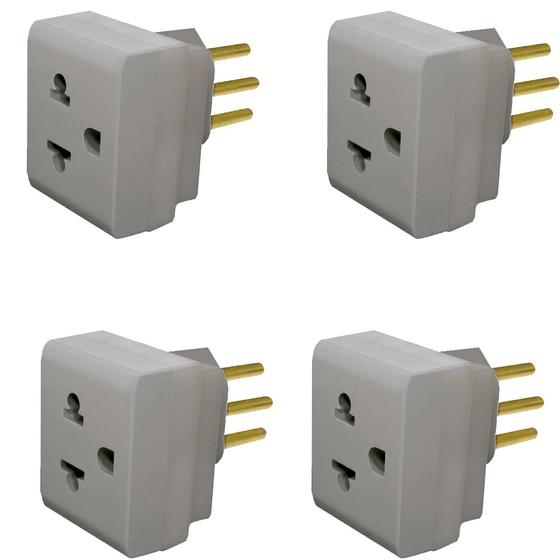 Imagem de Kit 4 pino adaptador 2p t 10a - cz lorenzetti