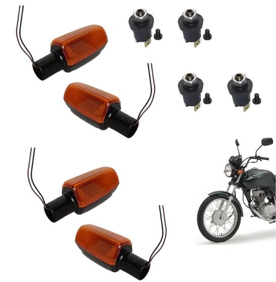 Imagem de Kit 4 Piscas Cg Titan Fan 125 150 Cbx 250 Twister Cb300 2013