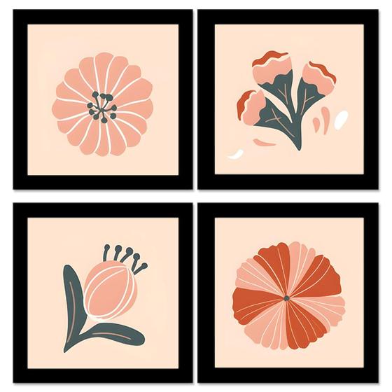 Imagem de Kit 4 Placas Quadros Decorativos para Sala Cozinha Quarto Frases Café Motivação Cidades Fé 20x20cm