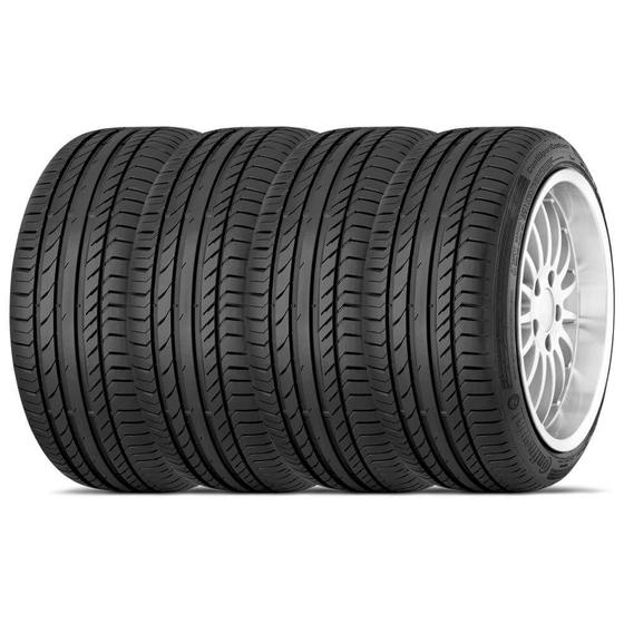 Imagem de Kit 4 Pneu Continental Aro 18 225/45r18 91y Sport Contact 5 Run Flat