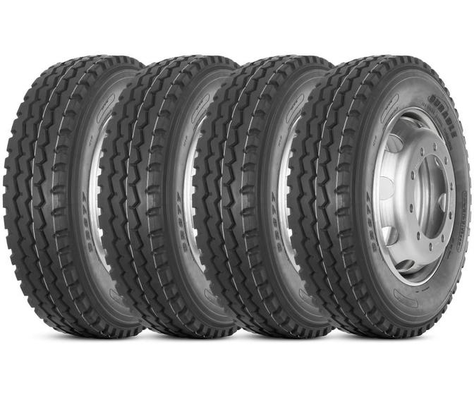 Imagem de Kit 4 Pneu Durable Aro 22.5 275/80r22.5 149/146M 16 PR TL DR877 Liso Misto