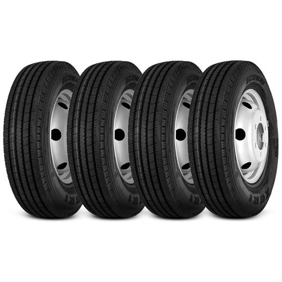 Imagem de Kit 4 Pneu Xbri Aro 17.5 215/75r17.5 135/133J 16PR Ecoway Liso Rodoviário