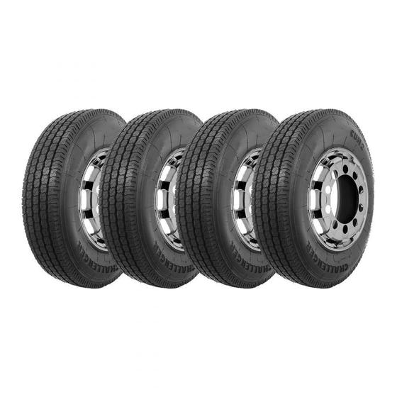 Imagem de Kit 4 Pneus Challenger Aro 22,5 275/80R22,5 CUH2 16 Lonas 149/146L