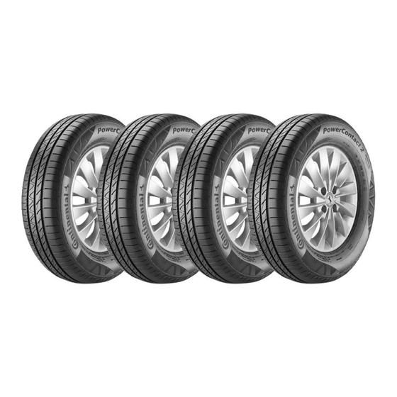 Imagem de Kit 4 Pneus Continental Aro 15 195/65R15 PowerContact 2 91H