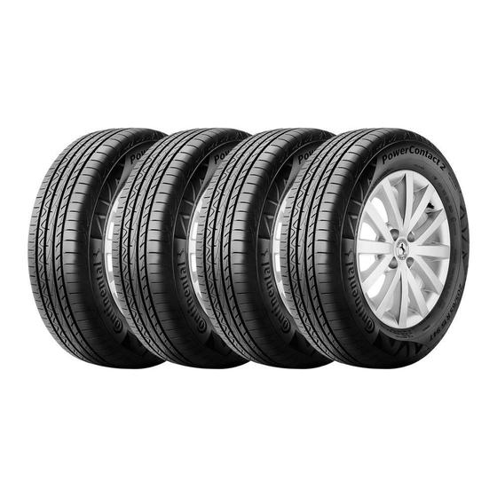 Kit 4 Pneus Continental Aro 16 195/55R16 PowerContact 2 87H Menor preço em Kit 4 Pneus Continental Aro 16 195/55R16 PowerContact 2 87H