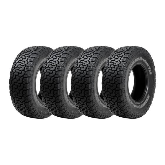 Imagem de Kit 4 Pneus XBRI Aro 18 265/65R18 Brutus TA 10 Lonas 122/119R