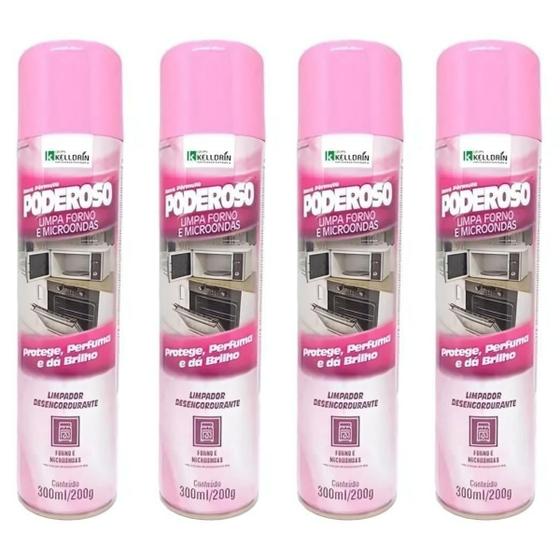 Imagem de Kit 4 Poderoso Limpador Forno Microondas Espetos 300ml