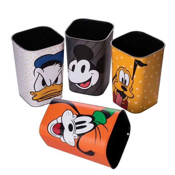 Imagem de Kit 4 Porta Canetas Lápis Estampado Mickey Organizador Meninos