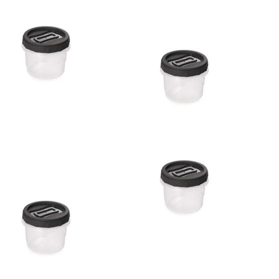Imagem de Kit 4 Pote Redondo Multiuso  Com Tampa Rosca 300 ML